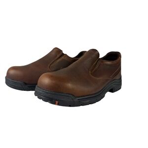 Timberland PRO TiTAN Slip-On 10.5 W Brown Alloy Safety Toe Men's NIB Holiday Rea